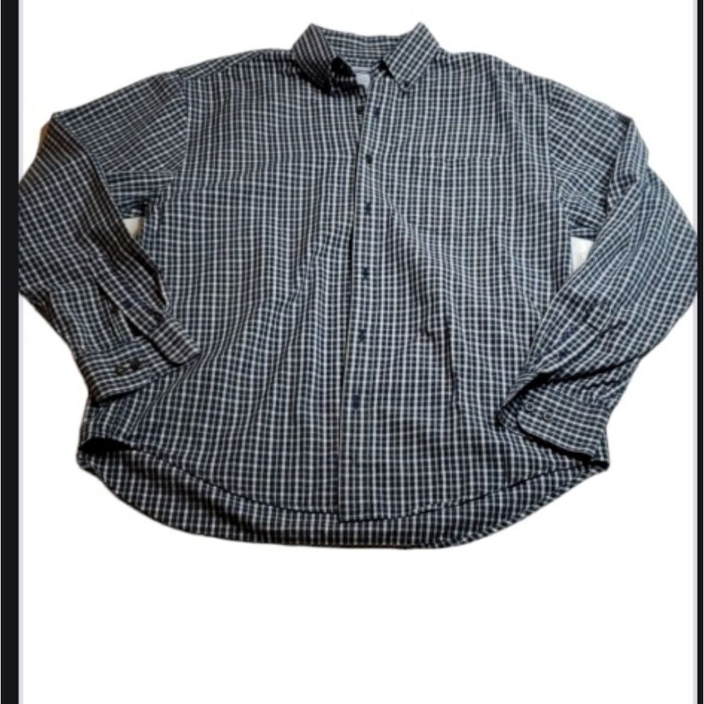 M OLD NAVY BLUE YELLOW PLAID BUTTON DOWN SHIRT MEDIUM Medium